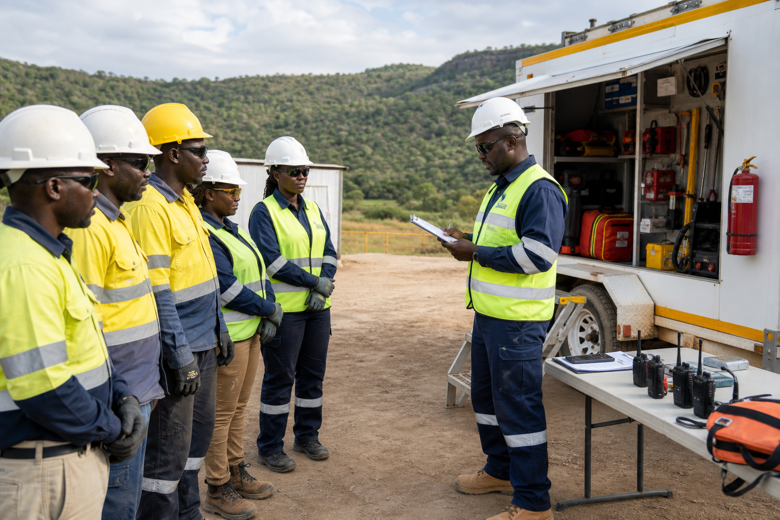 Exploration response team completing a planned emergency-readiness drill